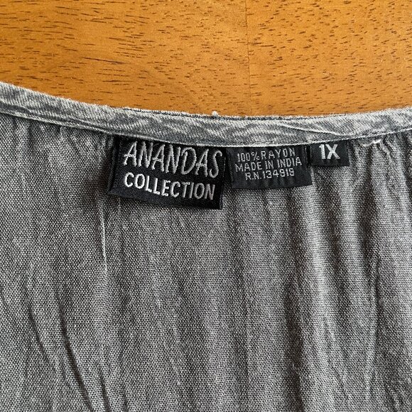 Size 1X Ananda's Collection washed gray sleeveless dress - Picture 9 of 10